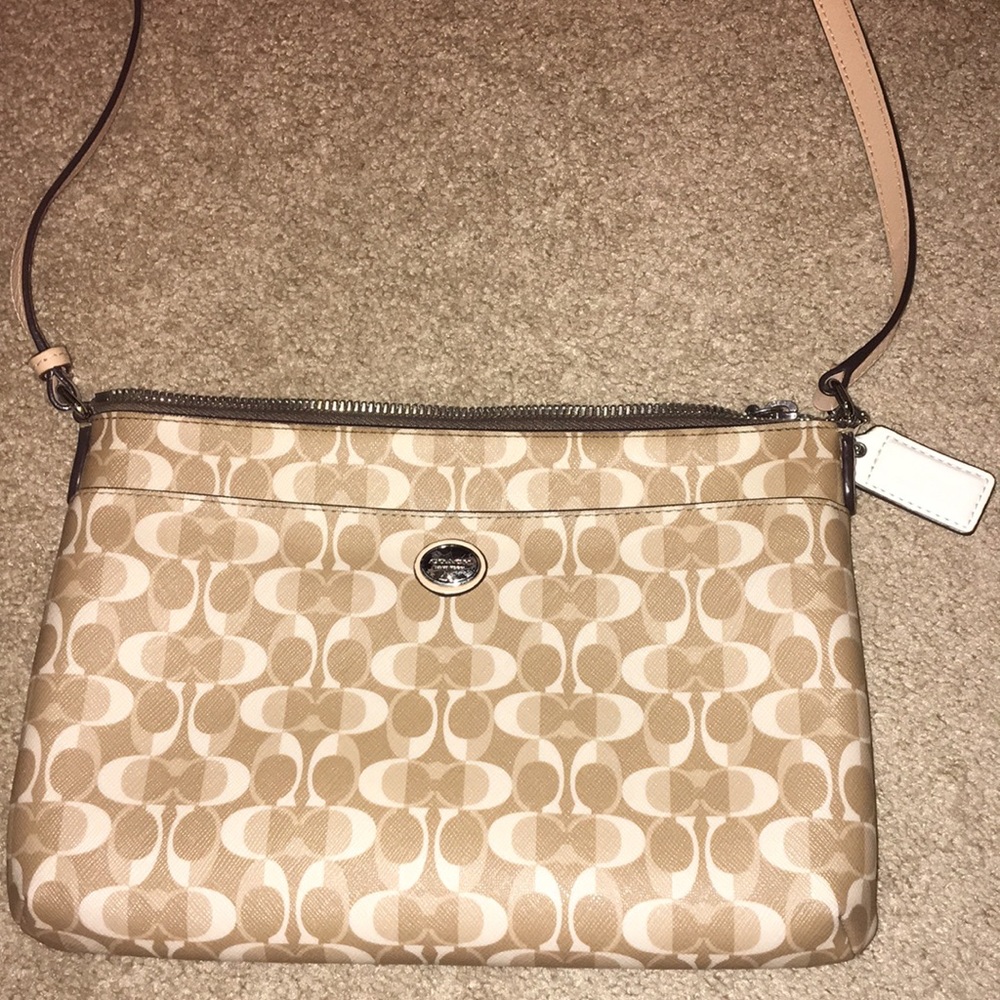 Coach Cross Body Saffiano Leather Bag